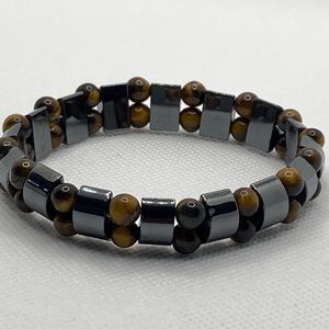 Tiger eyes and hematites bracelet